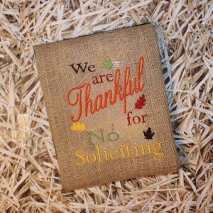 Thankful No Soliciting