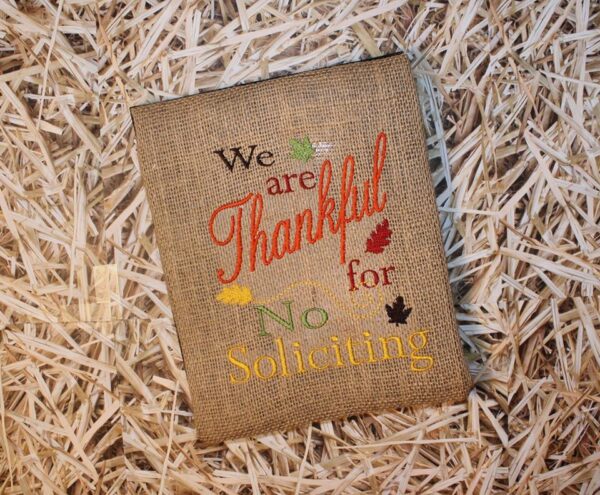 Thankful No Soliciting