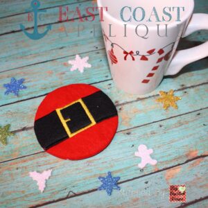 Santa Belt Coaster and Mug Rug