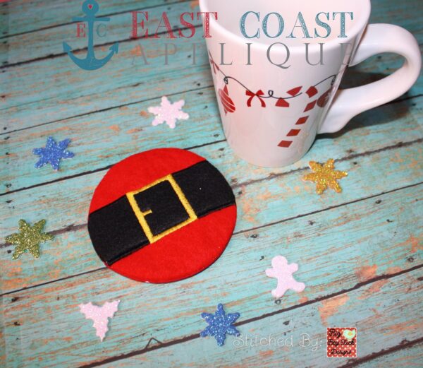 Santa Belt Coaster and Mug Rug