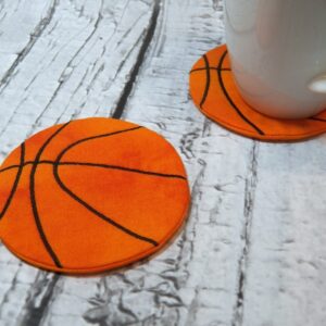 Basketball Coaster and Mug Rug