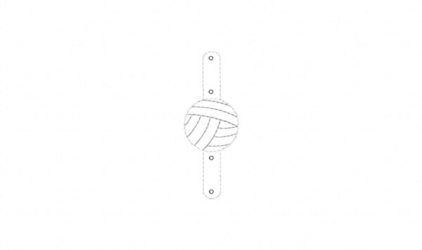 Volleyball Double Tab Keyfob