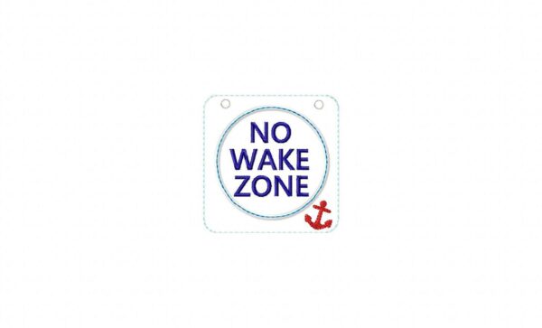 No Wake Zone sign