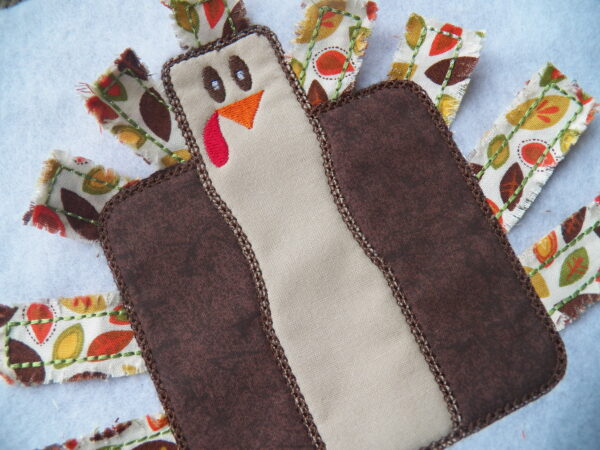 Vintage 3D Square Turkey