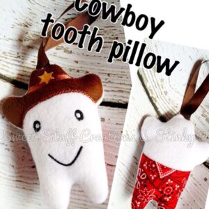 ITH Cowboy/Cowgirl Tooth Pillow