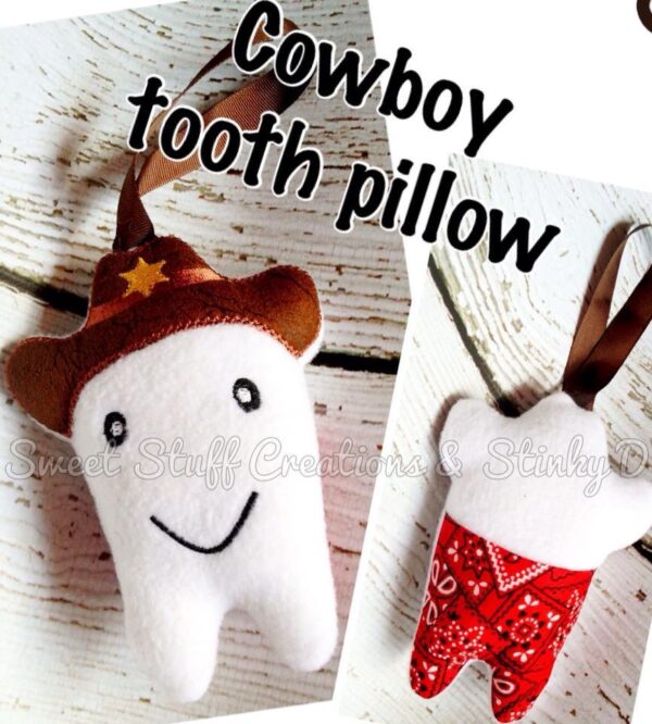 ITH Cowboy/Cowgirl Tooth Pillow