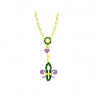 Mardi Gras Drop Necklace