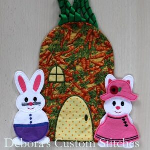 Carrot Tote and Felt Bunny Set