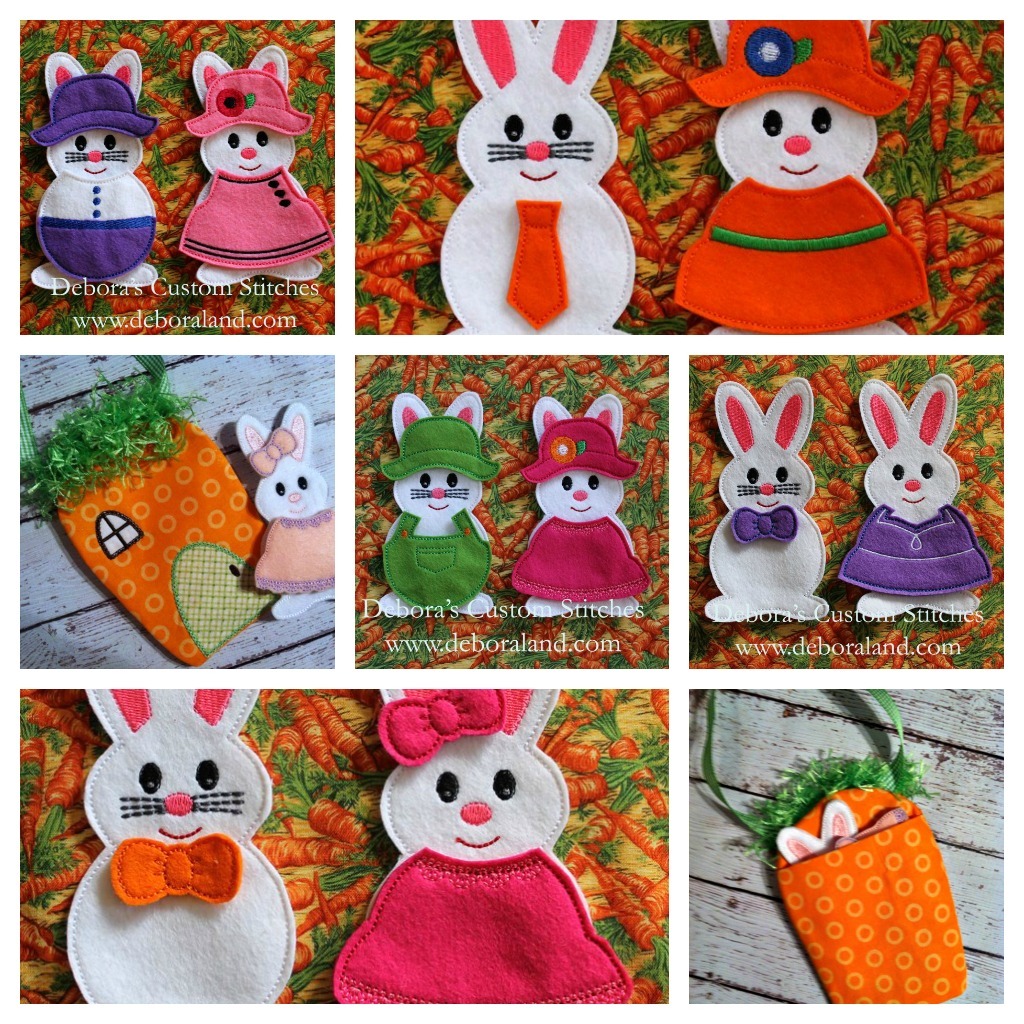 Carrot Tote and Felt Bunny Set