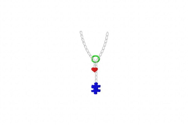 Autism Awareness Drop Necklace