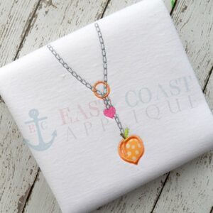 Peach Drop Necklace