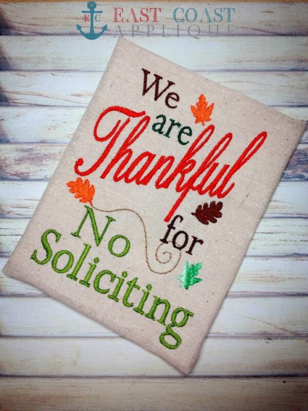 Thankful No Soliciting