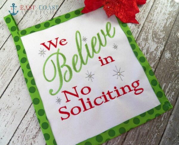 Believe No Soliciting