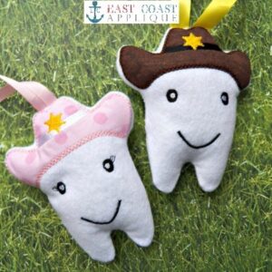 ITH Cowboy/Cowgirl Tooth Pillow