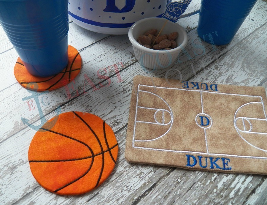 Basketball Coaster and Mug Rug