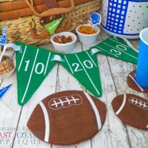 Football Coaster and Mug Rug