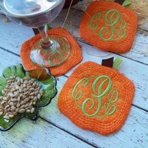 Pumpkin Coasters