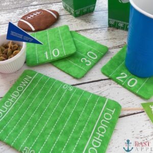 Football Field Coaster and Mug Rug