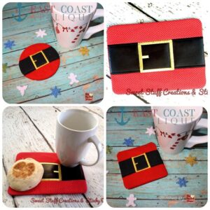 Santa Belt Coaster and Mug Rug