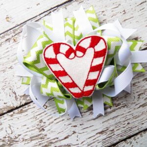 Candy Cane Heart Clip'em